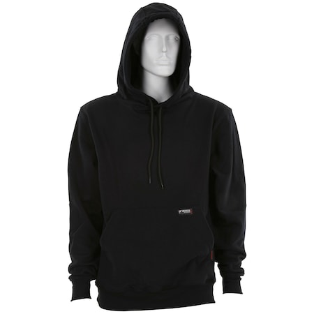 Mcr Safety FR, FR Hooded Sweatshirt Pullover Black S SS2BKS